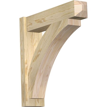 Ekena Millwork Thorton Rough Sawn Craftsman Outlooker, Douglas Fir, 6"W x 24"D x 24"H OUT06X24X24THR04RDF